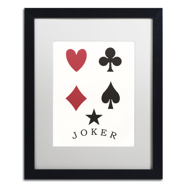Jenny Newland Joker Black Wooden Framed Art 18 x 22 Inches Image 1