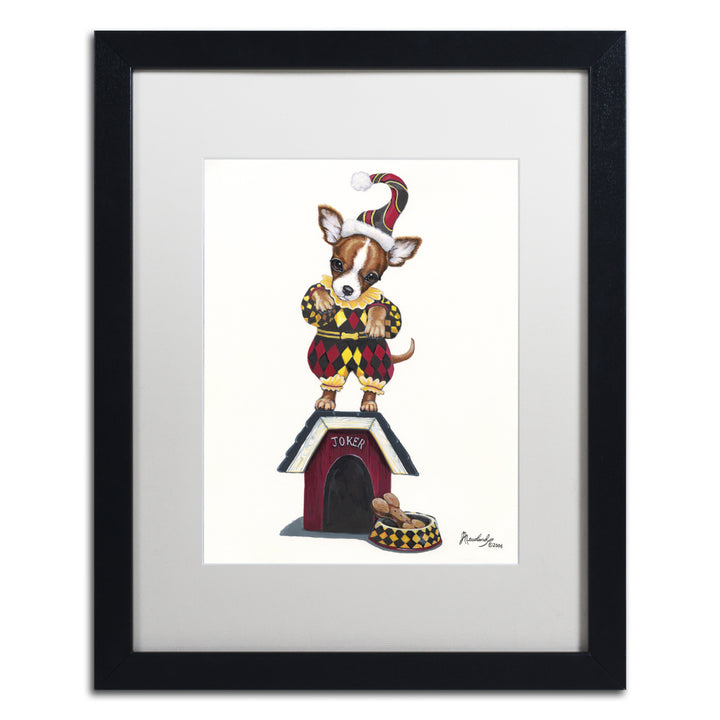 Jenny Newland Joker 1 Black Wooden Framed Art 18 x 22 Inches Image 1