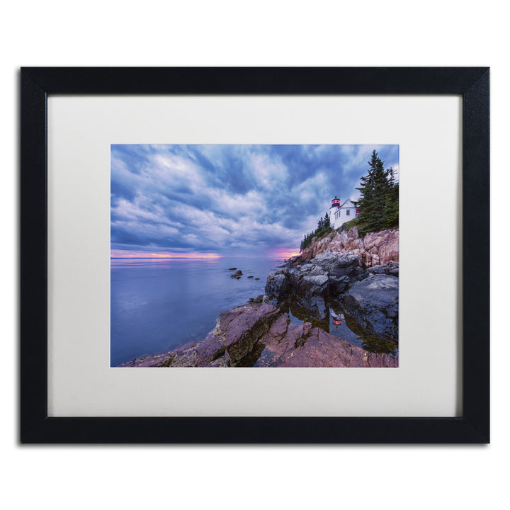Michael Blanchette Photography Beacon Reflection Black Wooden Framed Art 18 x 22 Inches Image 1