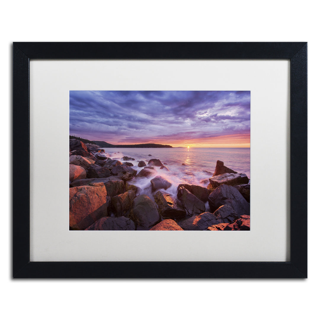 Michael Blanchette Photography Acadia Rocks Black Wooden Framed Art 18 x 22 Inches Image 1