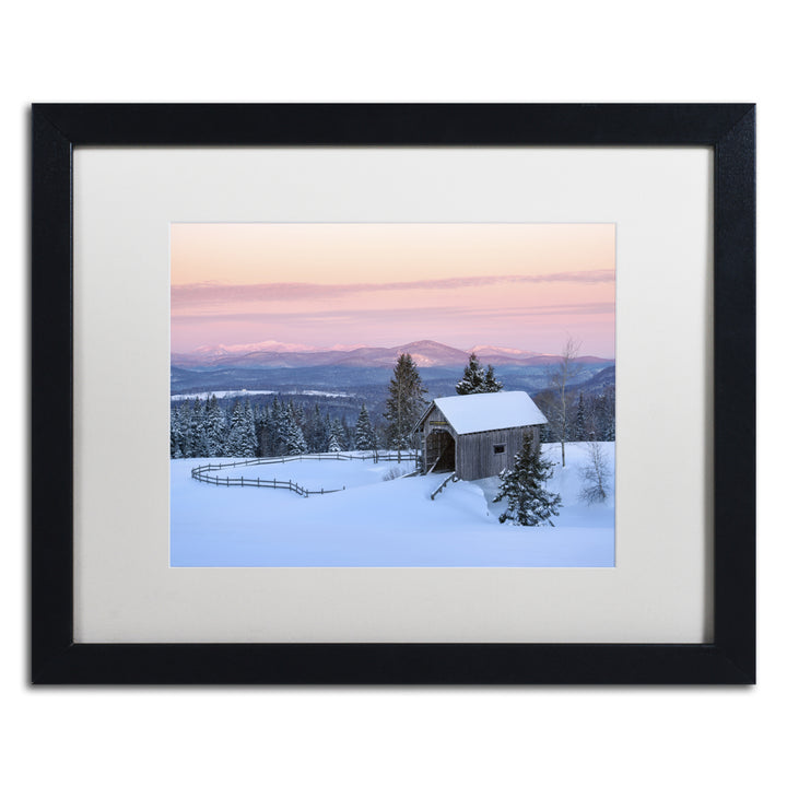 Michael Blanchette Photography Bridge on a Hill Black Wooden Framed Art 18 x 22 Inches Image 1