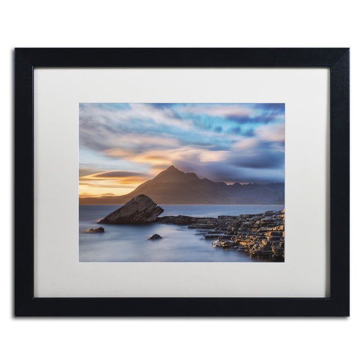 Michael Blanchette Photography Elgol Sunset Black Wooden Framed Art 18 x 22 Inches Image 1