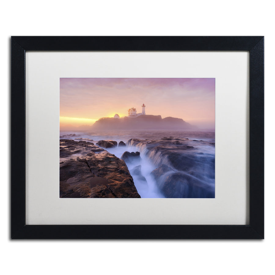 Michael Blanchette Photography Fog over Tide Black Wooden Framed Art 18 x 22 Inches Image 1