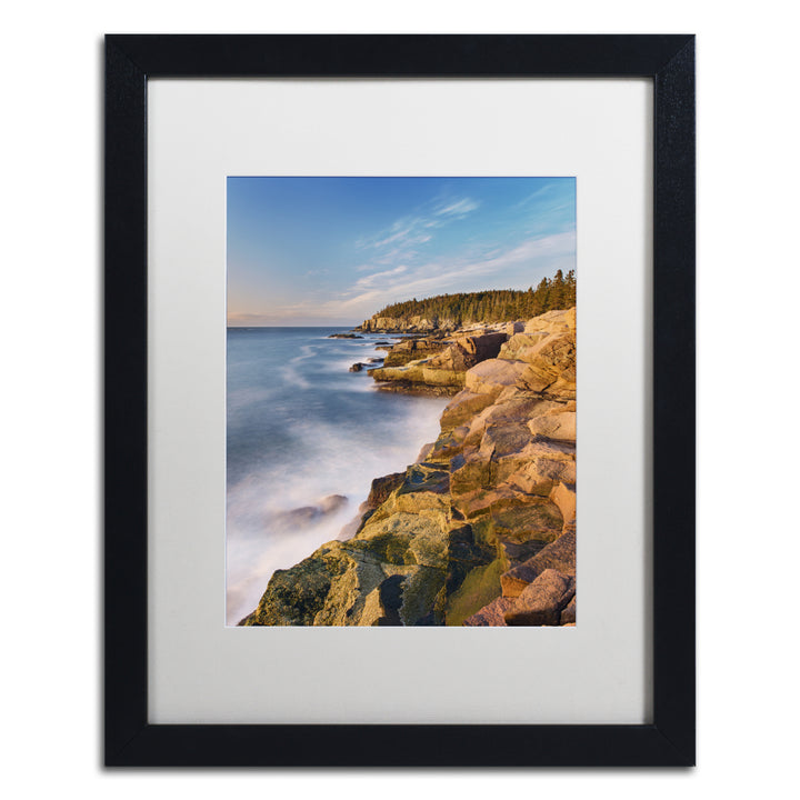 Michael Blanchette Photography Granite Coast Black Wooden Framed Art 18 x 22 Inches Image 1