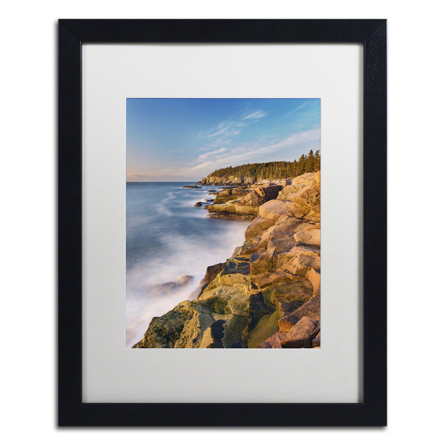 Michael Blanchette Photography Granite Coast Black Wooden Framed Art 18 x 22 Inches Image 1