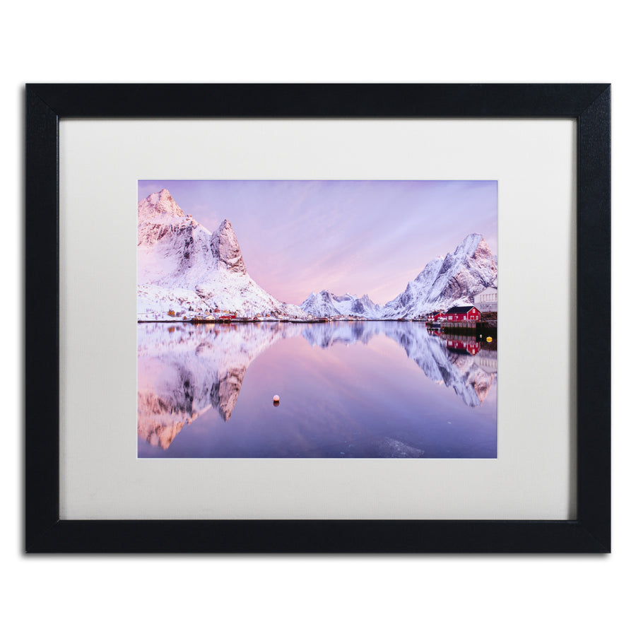 Michael Blanchette Photography Fjord Sunrise Black Wooden Framed Art 18 x 22 Inches Image 1