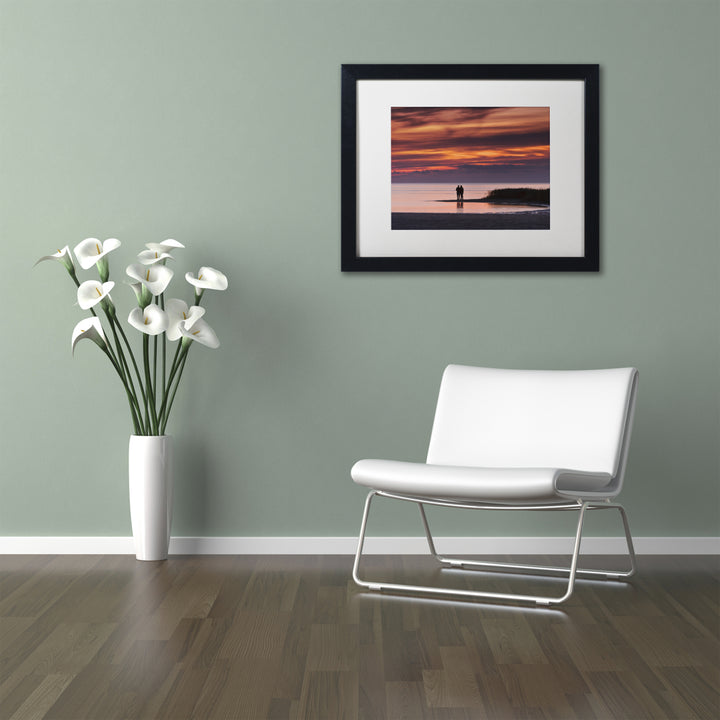 Michael Blanchette Photography Romantic Sunset Black Wooden Framed Art 18 x 22 Inches Image 2