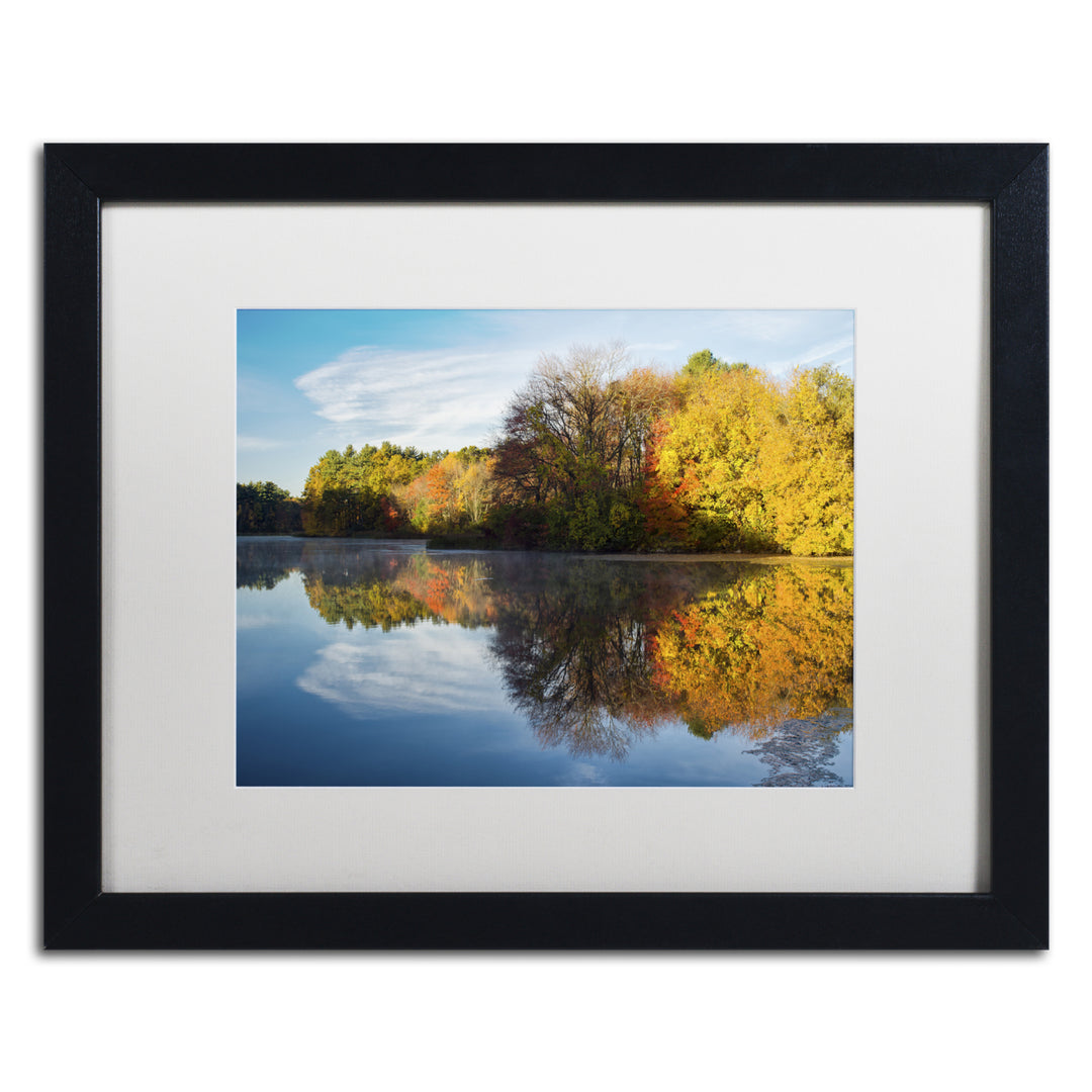 Michael Blanchette Photography Grist Mill Pond Black Wooden Framed Art 18 x 22 Inches Image 1