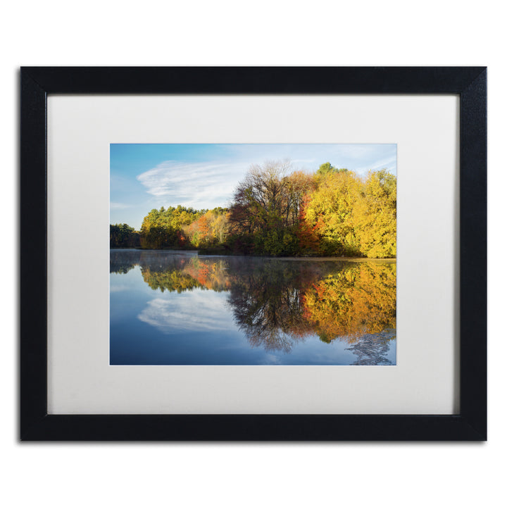 Michael Blanchette Photography Grist Mill Pond Black Wooden Framed Art 18 x 22 Inches Image 1