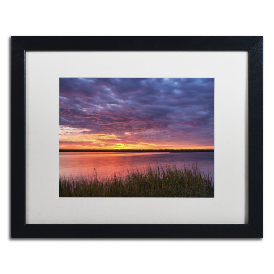 Michael Blanchette Photography Drama at the Marsh Black Wooden Framed Art 18 x 22 Inches Image 1