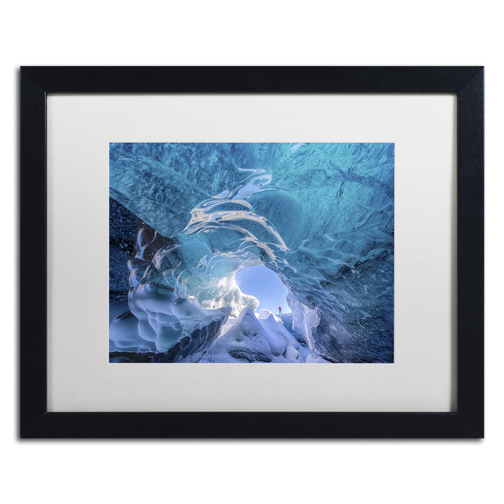 Michael Blanchette Photography Ice Vortex Black Wooden Framed Art 18 x 22 Inches Image 1