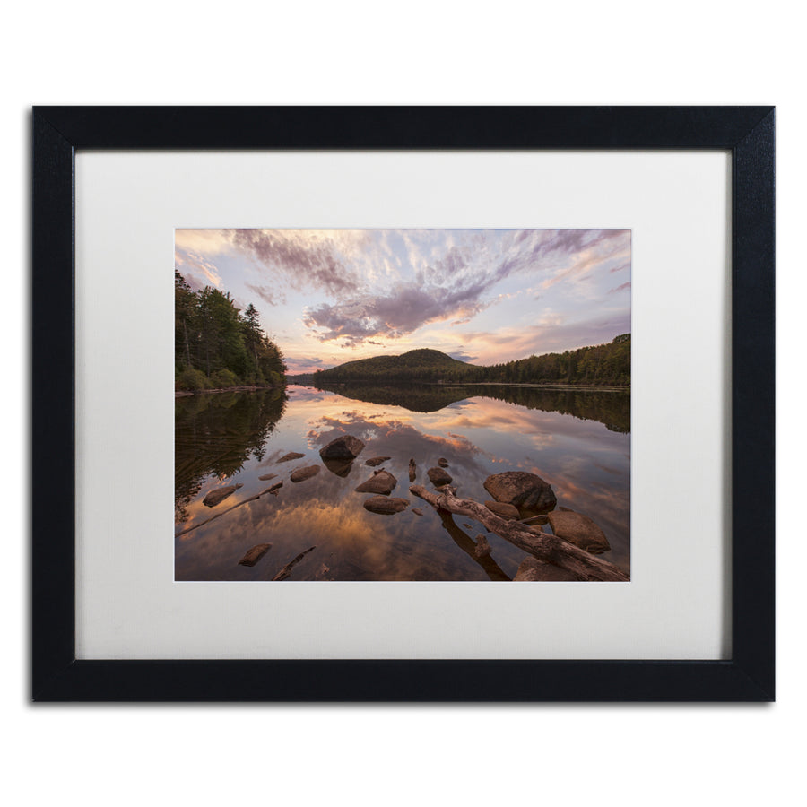 Michael Blanchette Photography Kettle Pond Sunset Black Wooden Framed Art 18 x 22 Inches Image 1