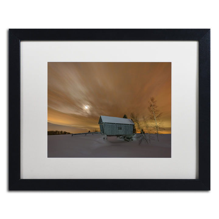 Michael Blanchette Photography Winter Glow Black Wooden Framed Art 18 x 22 Inches Image 1