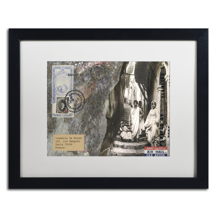 Nick Bantock Arab Stairs Black Wooden Framed Art 18 x 22 Inches Image 1
