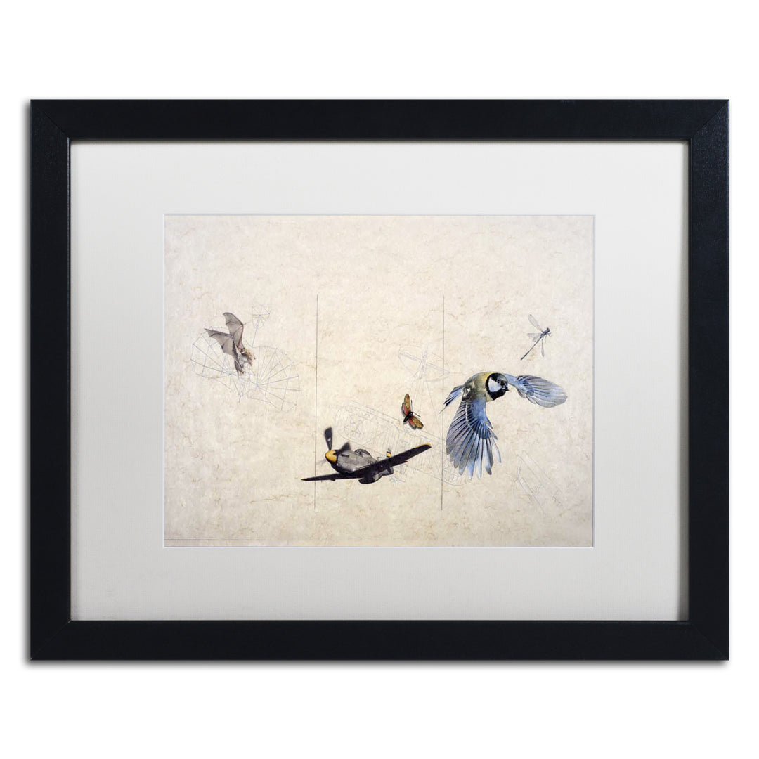 Nick Bantock Wings Black Wooden Framed Art 18 x 22 Inches Image 1