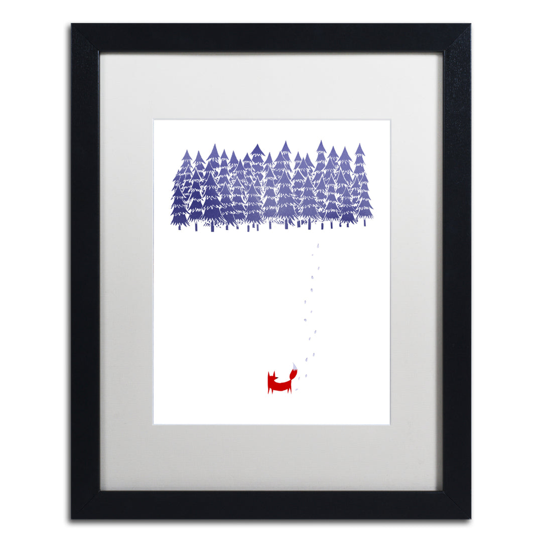 Robert Farkas Alone In The Forest Black Wooden Framed Art 18 x 22 Inches Image 1