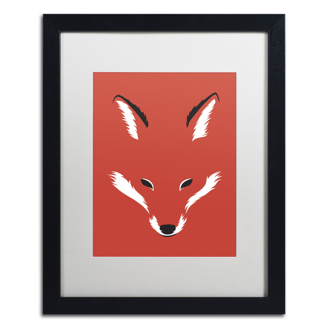 Robert Farkas Foxy Shape Black Wooden Framed Art 18 x 22 Inches Image 1