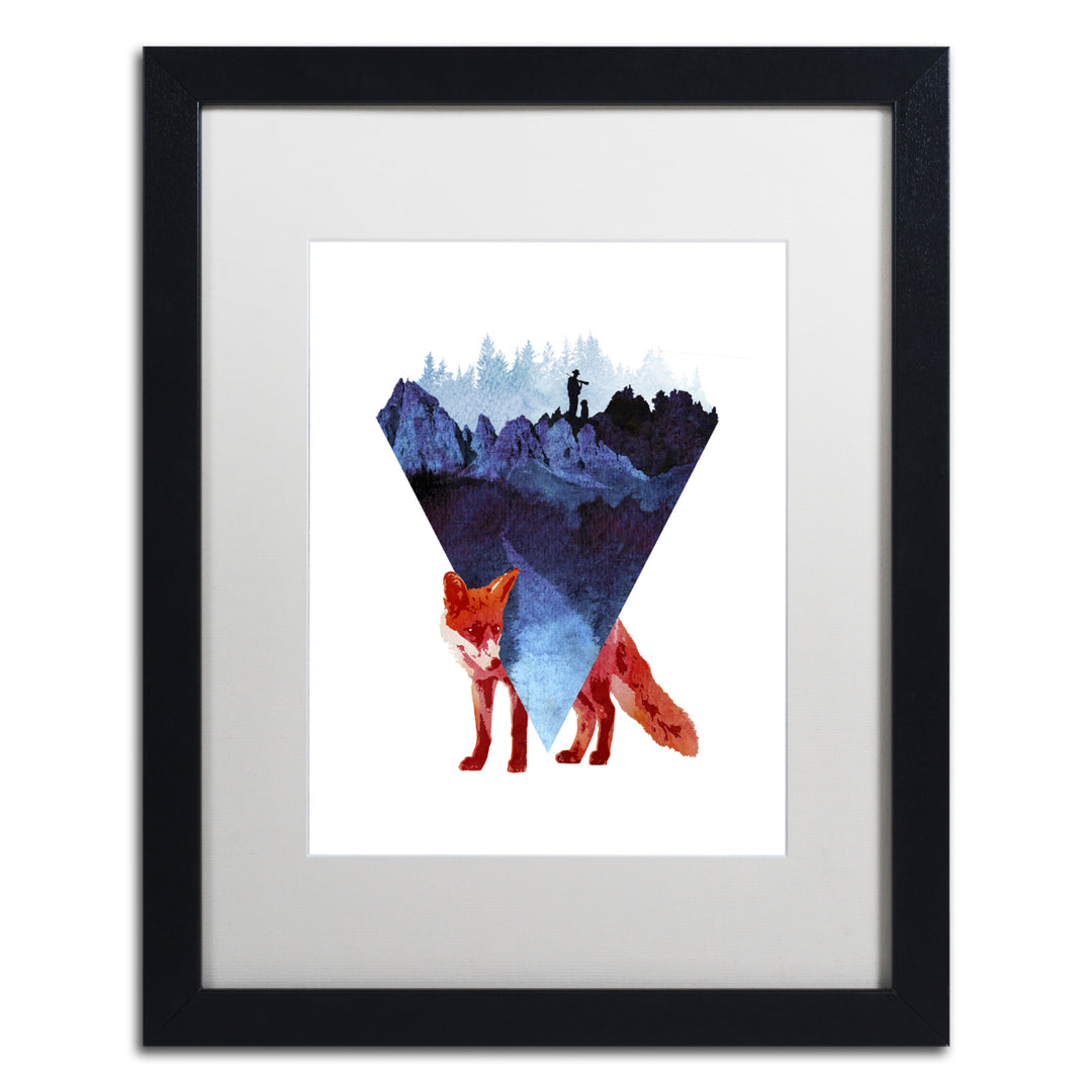 Robert Farkas Risky Road Black Wooden Framed Art 18 x 22 Inches Image 1