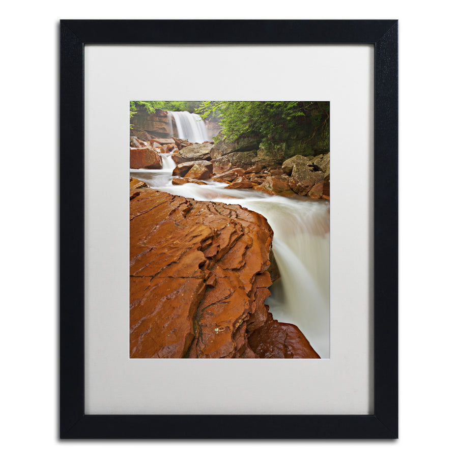 Michael Blanchette Photography Douglas Falls Chute Black Wooden Framed Art 18 x 22 Inches Image 1