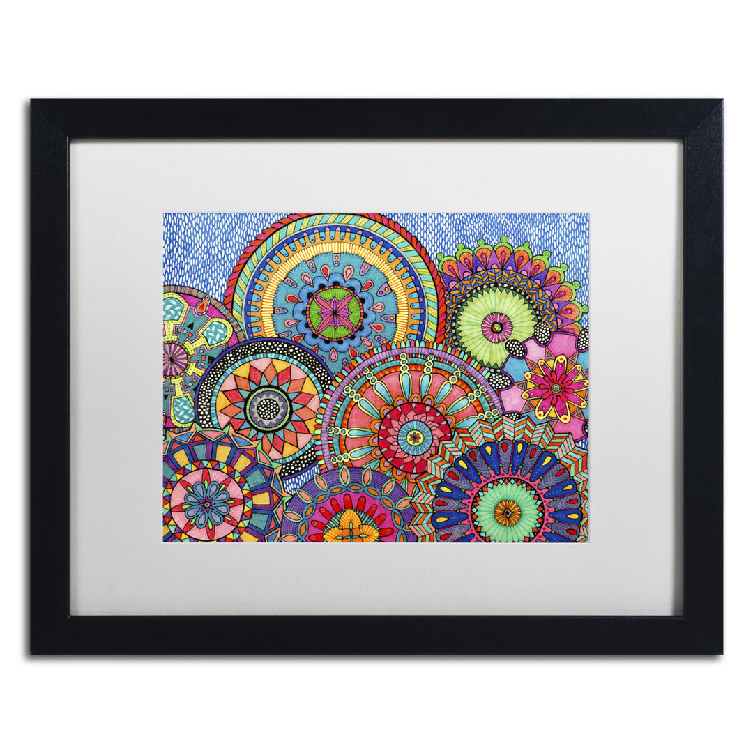 Hello Angel Mandala Parade Black Wooden Framed Art 18 x 22 Inches Image 1