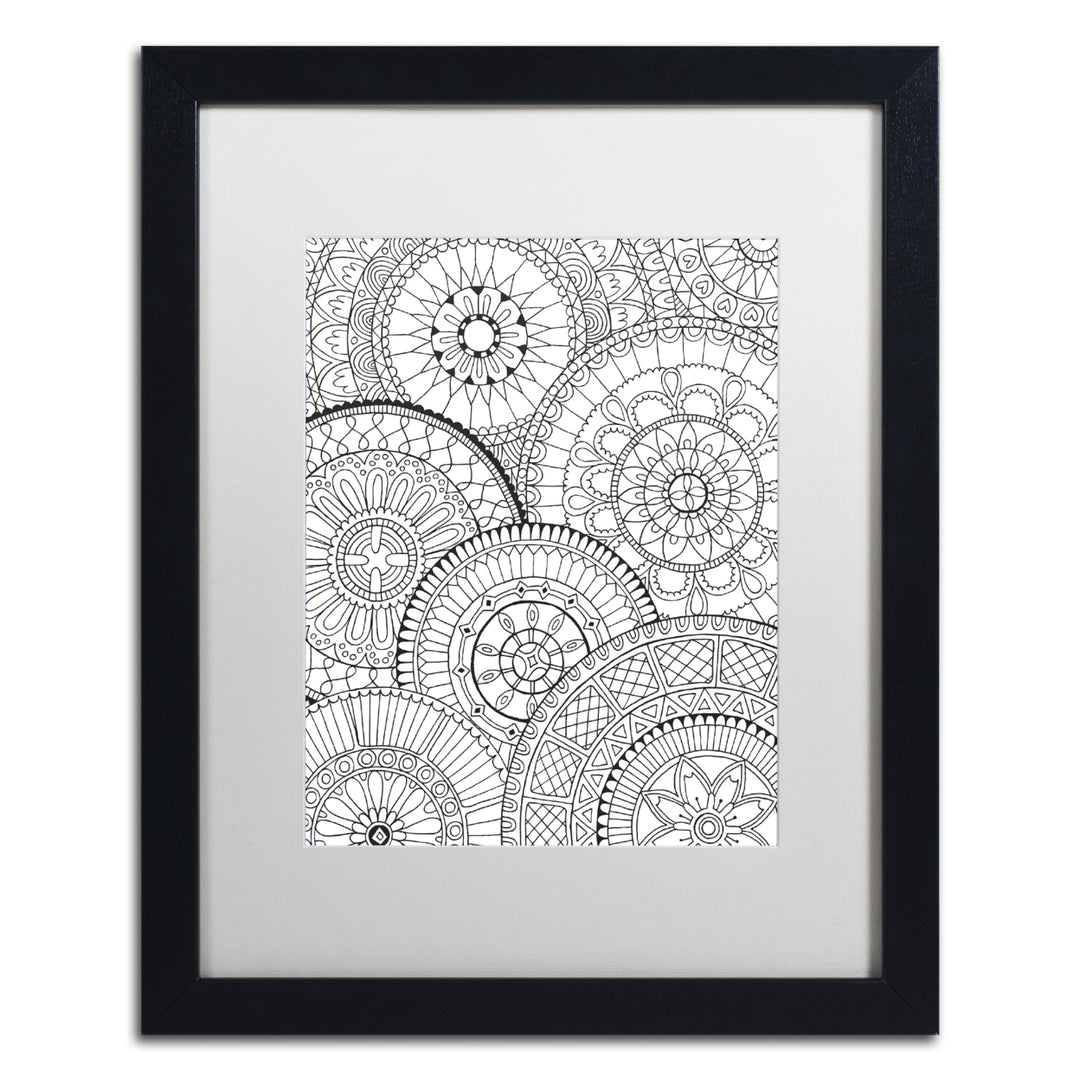 Hello Angel Page of Mandalas Black Wooden Framed Art 18 x 22 Inches Image 1