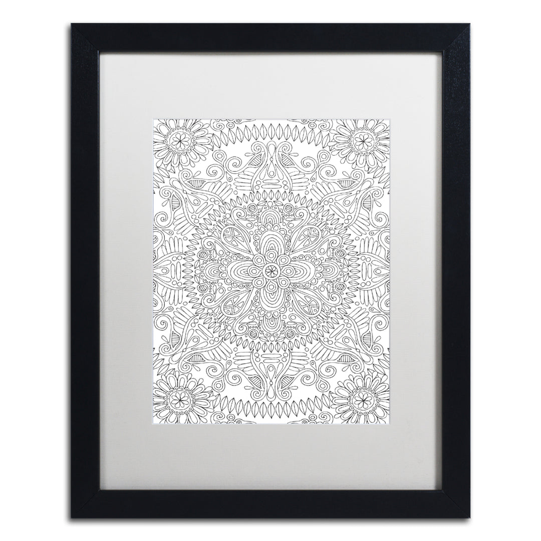 Hello Angel Mandala One Black Wooden Framed Art 18 x 22 Inches Image 1