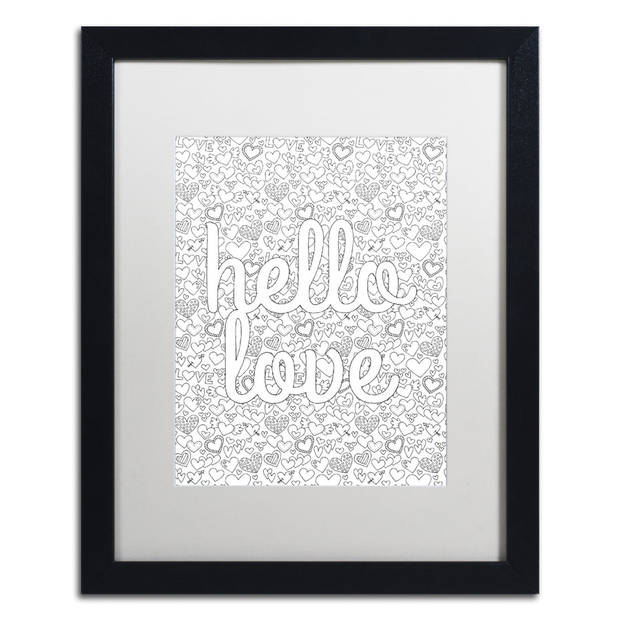 Hello Angel Letters and Words 17 Black Wooden Framed Art 18 x 22 Inches Image 1