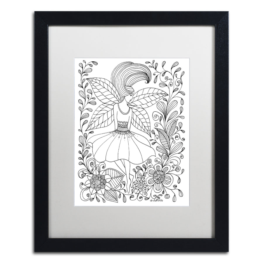 KCDoodleArt Fairy 10 Black Wooden Framed Art 18 x 22 Inches Image 1