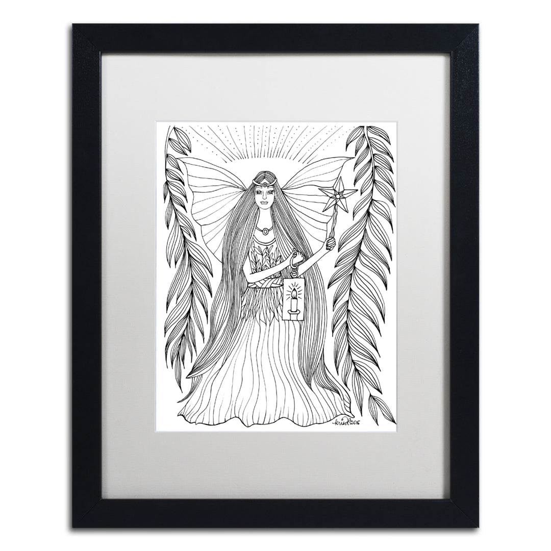 KCDoodleArt Fairy 15 Black Wooden Framed Art 18 x 22 Inches Image 1