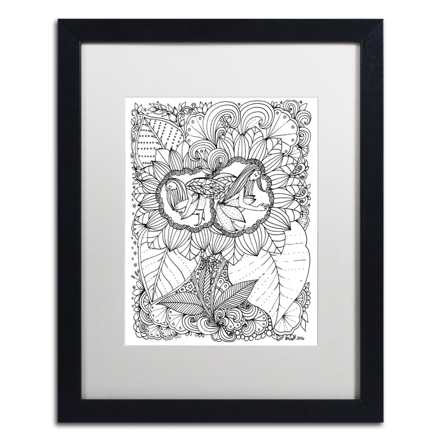 KCDoodleArt Fairy 18 Black Wooden Framed Art 18 x 22 Inches Image 1