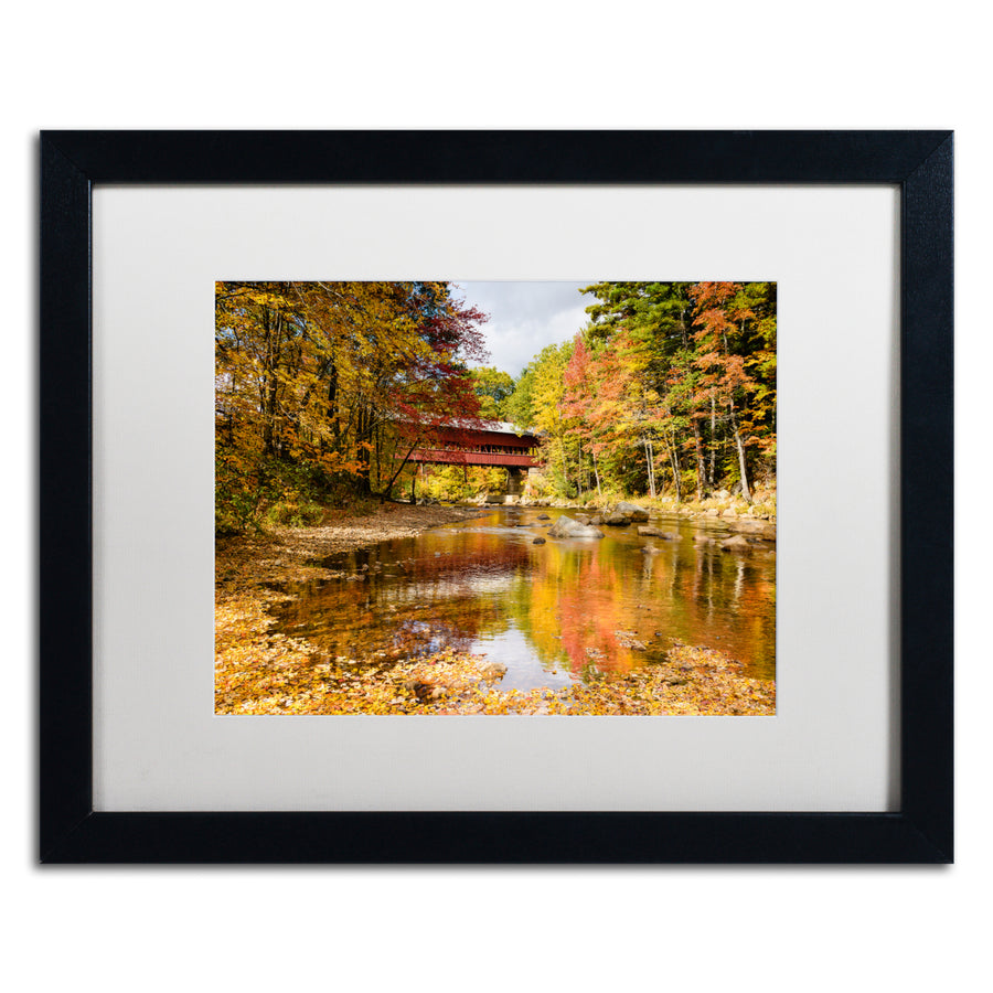 Michael Blanchette Photography Along Swift River Black Wooden Framed Art 18 x 22 Inches Image 1