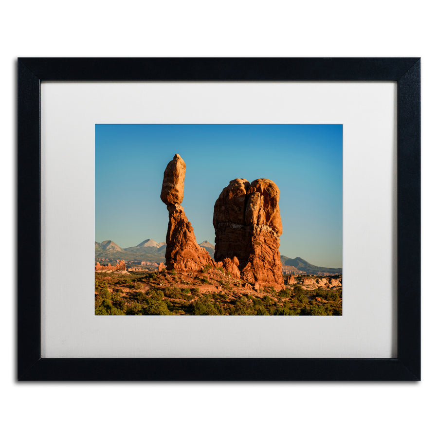 Michael Blanchette Photography Balanced Rock Black Wooden Framed Art 18 x 22 Inches Image 1