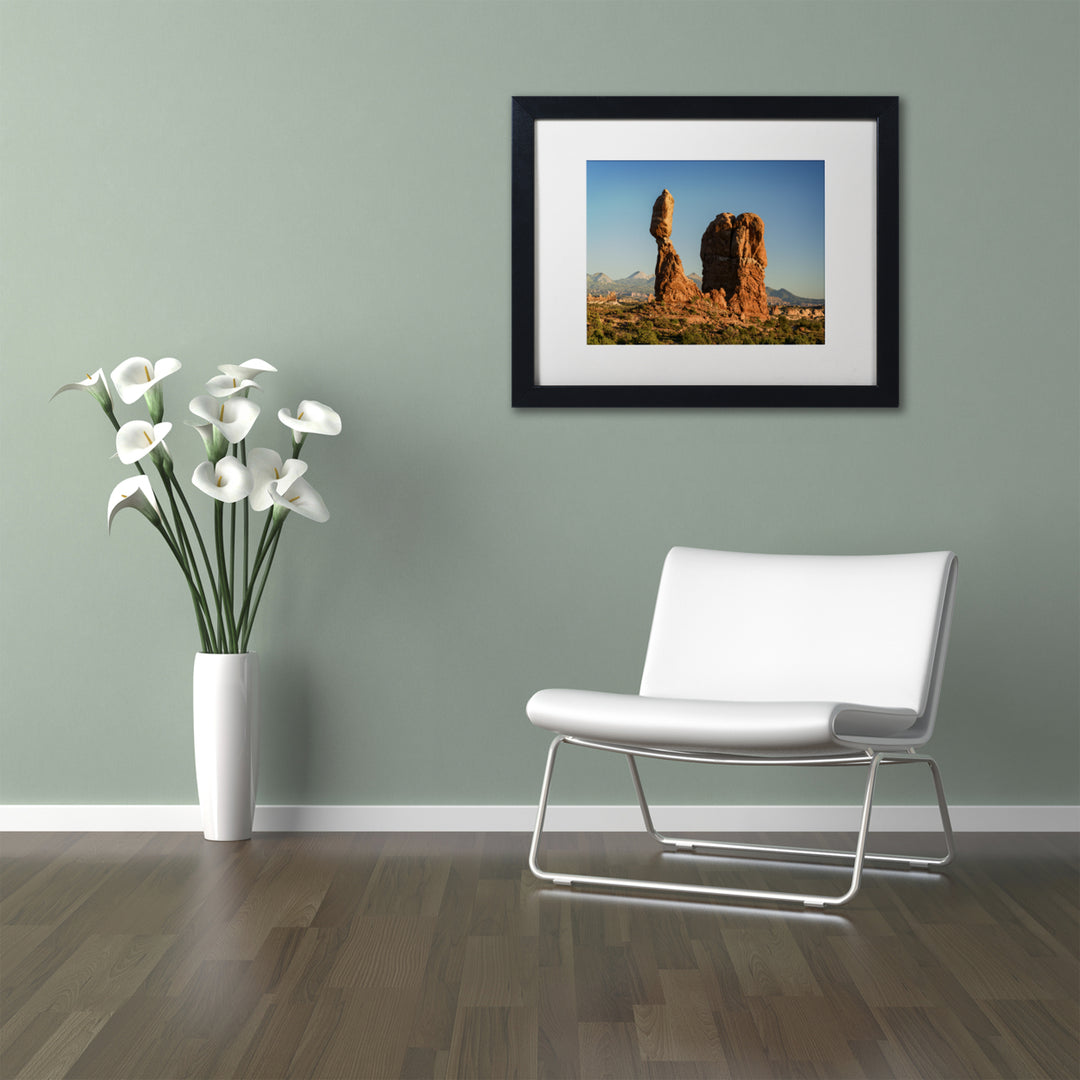 Michael Blanchette Photography Balanced Rock Black Wooden Framed Art 18 x 22 Inches Image 2