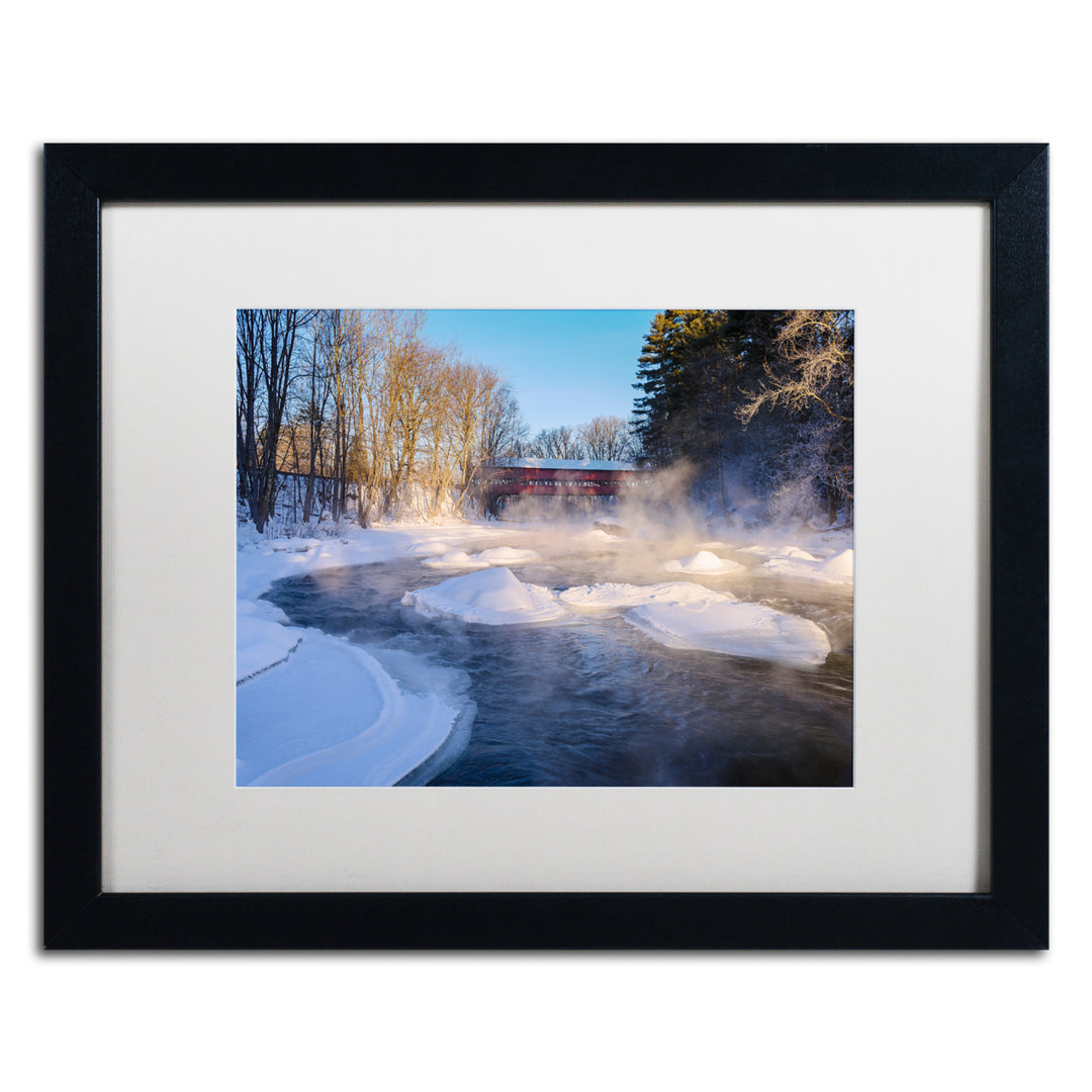 Michael Blanchette Photography Smoking River Black Wooden Framed Art 18 x 22 Inches Image 1