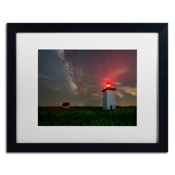 Michael Blanchette Photography Wood End Nights Black Wooden Framed Art 18 x 22 Inches Image 1