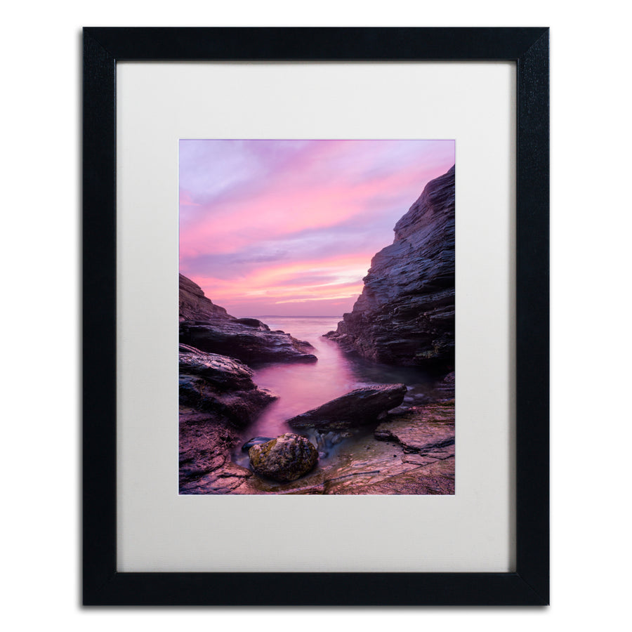 Michael Blanchette Photography Rosy Inlet Black Wooden Framed Art 18 x 22 Inches Image 1