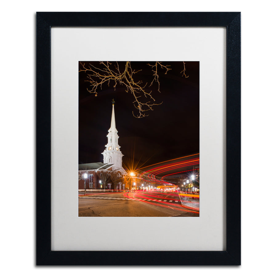 Michael Blanchette Photography Street Lights Black Wooden Framed Art 18 x 22 Inches Image 1