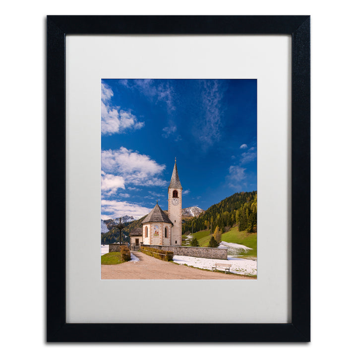 Michael Blanchette Photography Little Church Black Wooden Framed Art 18 x 22 Inches Image 1