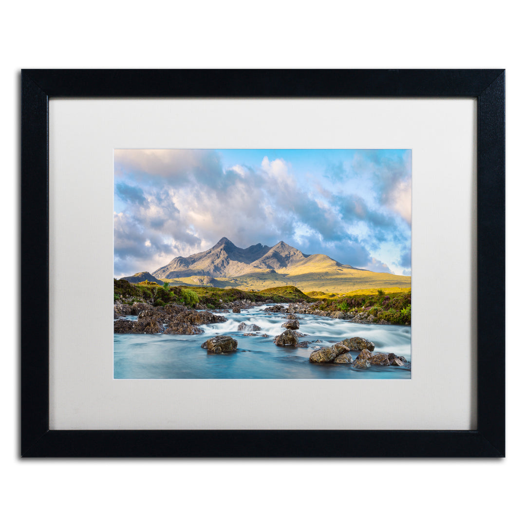 Michael Blanchette Photography River Sligachan Black Wooden Framed Art 18 x 22 Inches Image 1