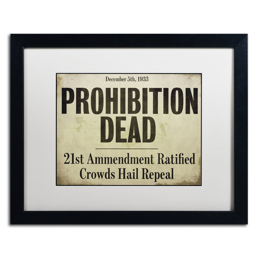 Color Bakery Prohibition Black Wooden Framed Art 18 x 22 Inches Image 1