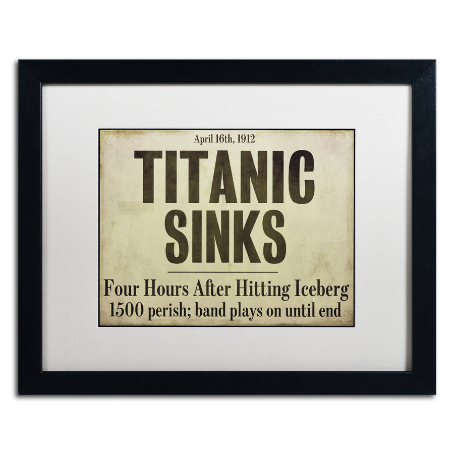 Color Bakery Titanic Black Wooden Framed Art 18 x 22 Inches Image 1