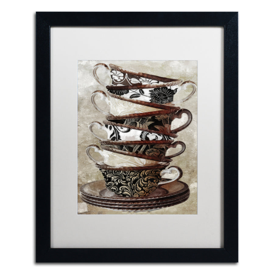 Color Bakery Afternoon Tea I Black Wooden Framed Art 18 x 22 Inches Image 1
