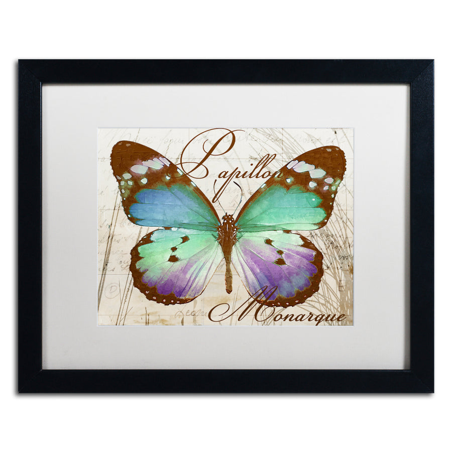 Color Bakery Papillon I Black Wooden Framed Art 18 x 22 Inches Image 1