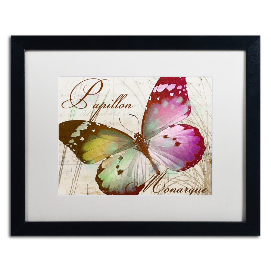 Color Bakery Papillon II Black Wooden Framed Art 18 x 22 Inches Image 1