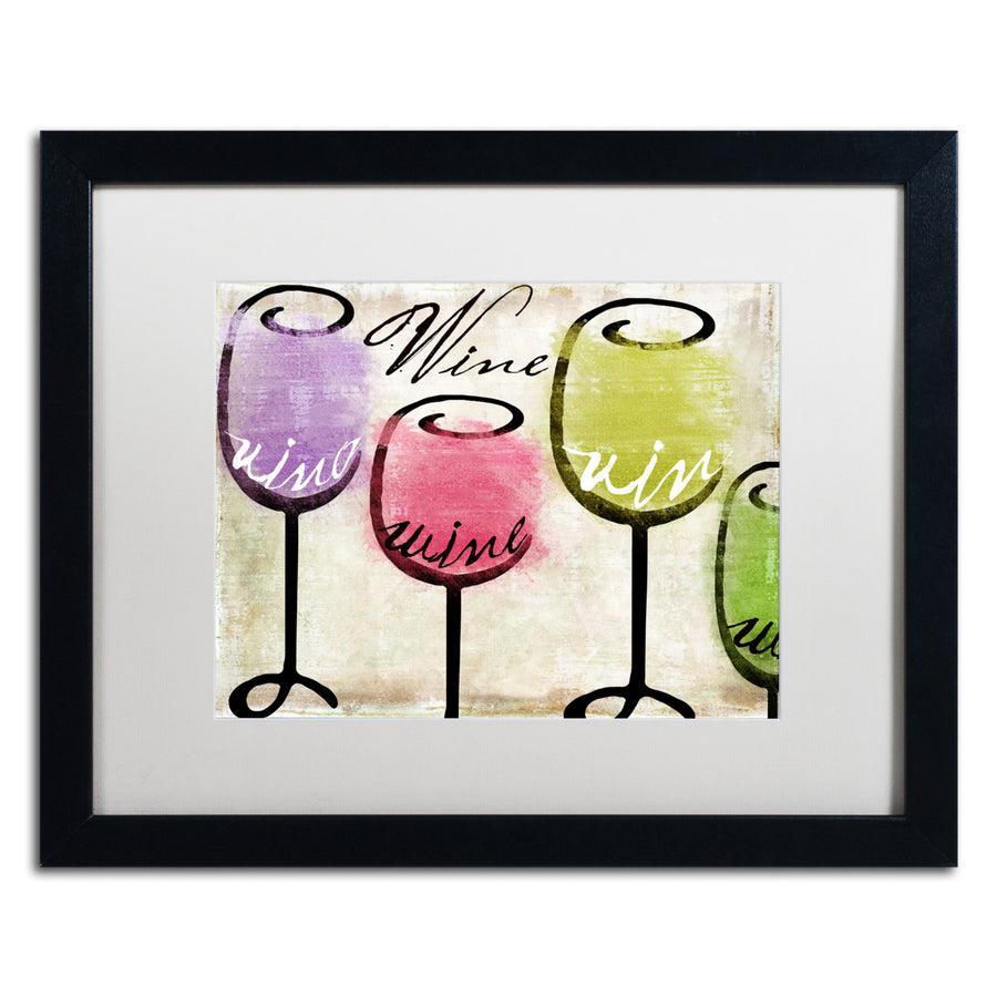 Color Bakery Wine Tasting III Black Wooden Framed Art 18 x 22 Inches Image 1