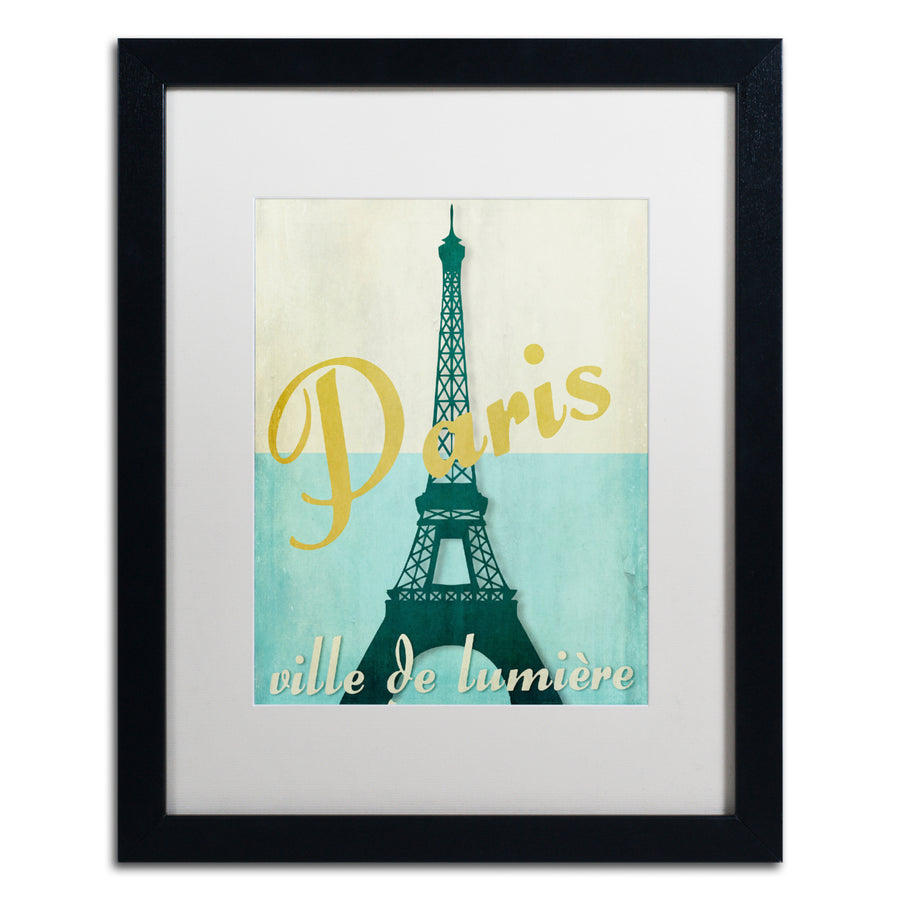 Color Bakery Paris City of Light Black Wooden Framed Art 18 x 22 Inches Image 1