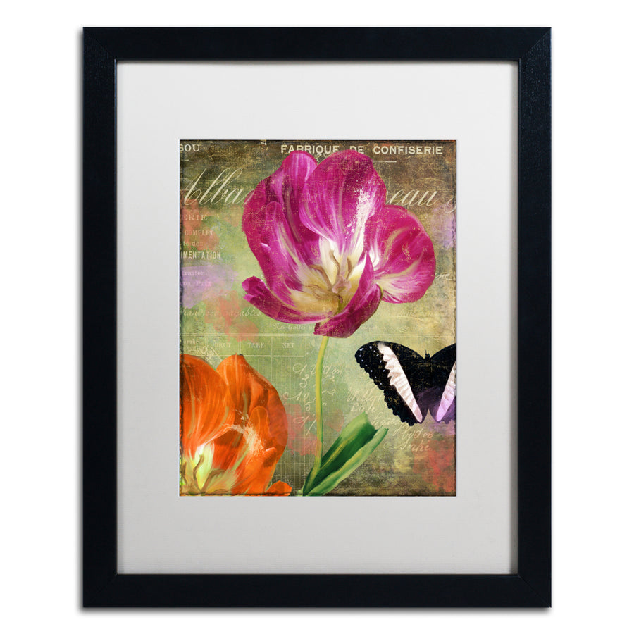 Color Bakery Aubergine Peony Black Wooden Framed Art 18 x 22 Inches Image 1
