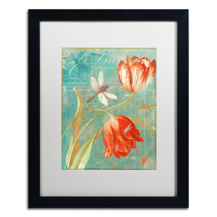 Color Bakery Mandarin Tulips Black Wooden Framed Art 18 x 22 Inches Image 1