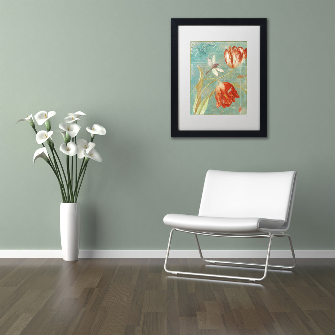 Color Bakery Mandarin Tulips Black Wooden Framed Art 18 x 22 Inches Image 2