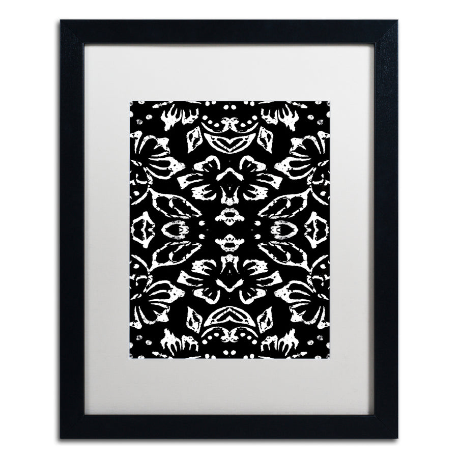 Color Bakery Black and White Pattern Black Wooden Framed Art 18 x 22 Inches Image 1